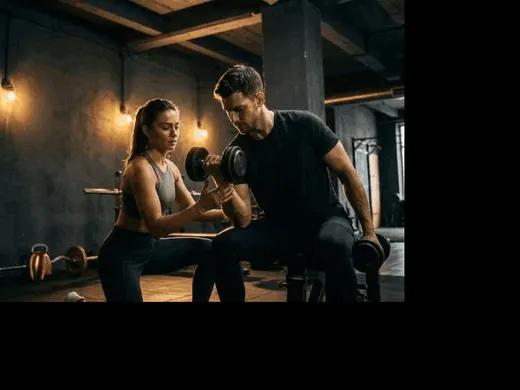 One-on-one personal training session